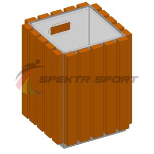 Купить Урна металлическая в деревянной обрешетке SP МФ400 в Нижняятуре 