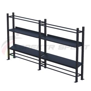 Купить Модульный стеллаж для гантелей, гирь и медболов 3780х430х1950 (2 секции) в Нижняятуре 