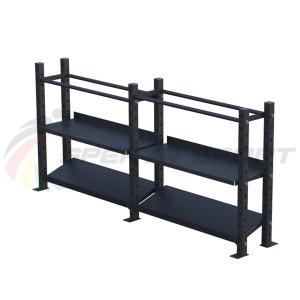 Купить Модульный стеллаж для гантелей, гирь и медболов 3780х430х1200 (2 секции) в Нижняятуре 